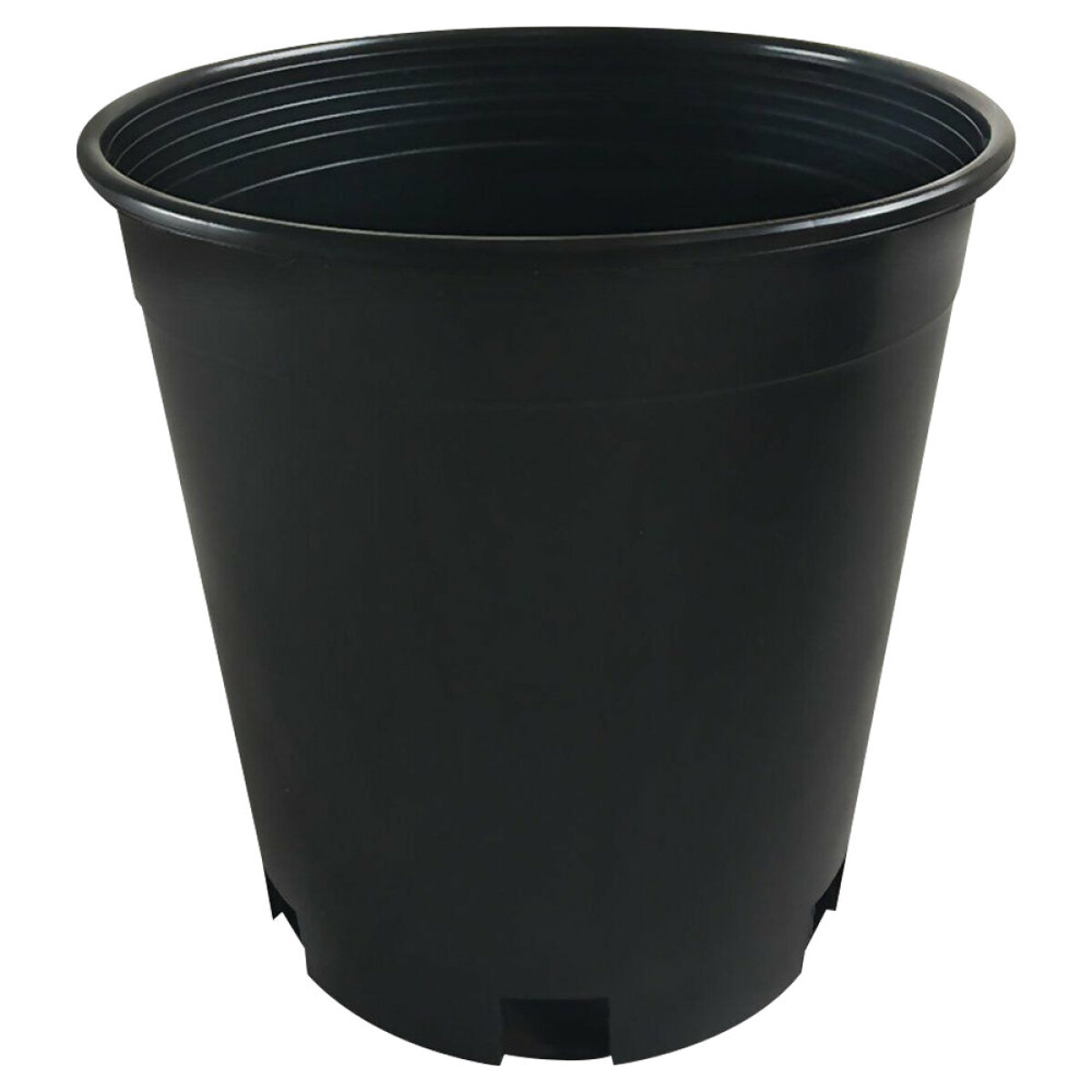 MACETA DE PLASTICO REDONDA NEGRA - 9.5L 