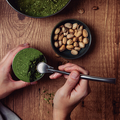 Bombilla en acero inoxidable 19 cm. -TRAMONTINA TF1491