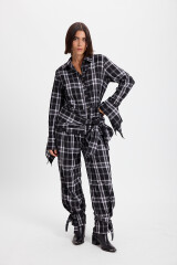 Camisa Loose Blanco/Negro