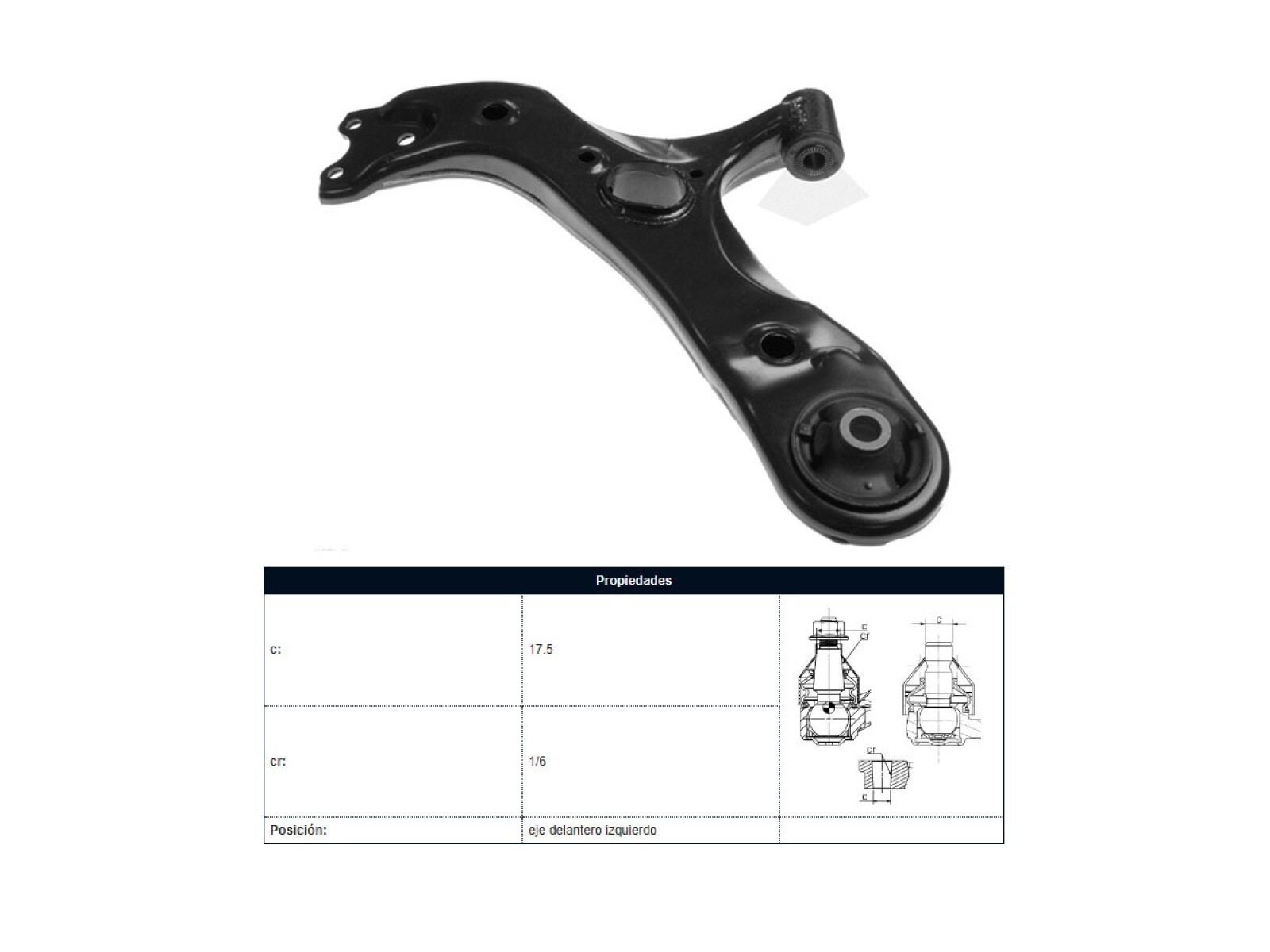 Parilla De Suspension Delantera Toyota Corolla 15-25 Izq 