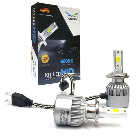 Lampara Kit Led Duncan C6 H7 6000K