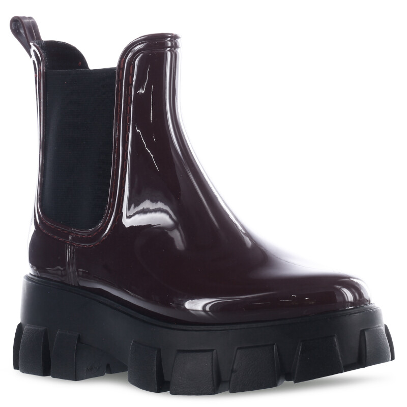 Bota de Mujer Miss Carol ANEU de lluvia con elastico lateral Bordó