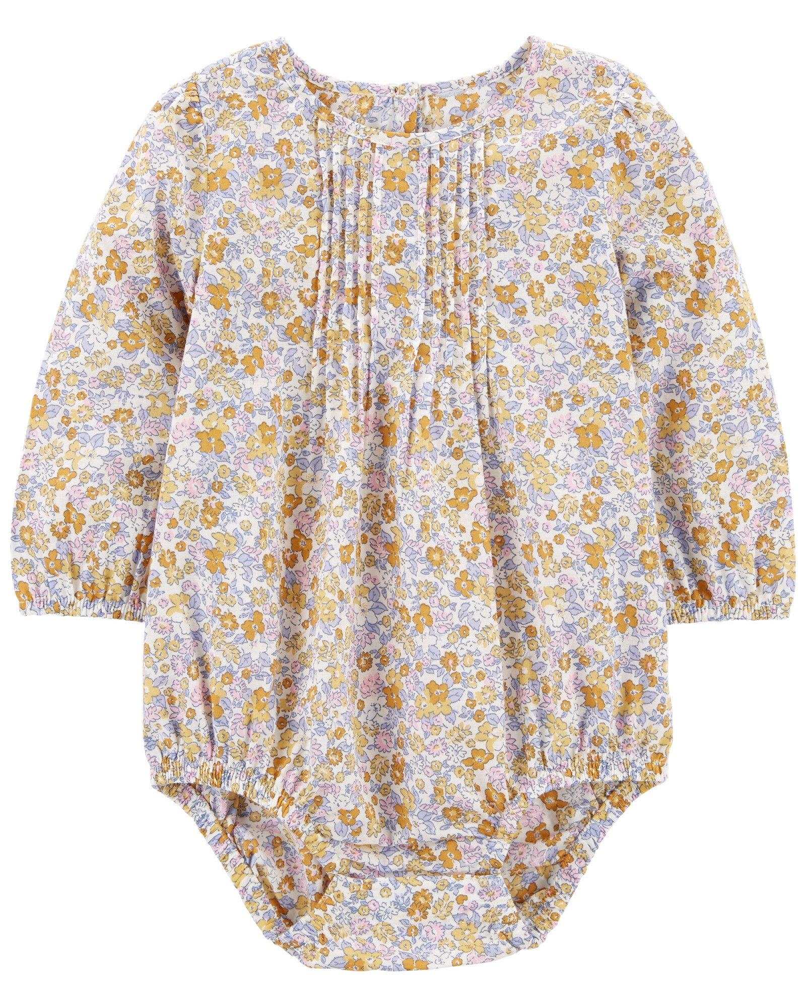 Body bombachudo de algodón diseño floral Sin color