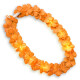 Collar Hawaiano Con Luz Liso Naranaja