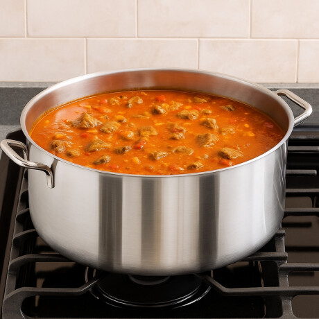 Cacerola inox con tapa 40x15.5 cm 19.5 lts Cacerola inox con tapa 40x15.5 cm 19.5 lts