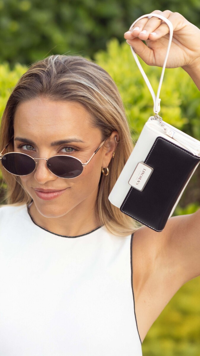 BILLETERA LOLA - NEGRO C/BLANCO 