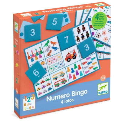 Juego de Mesa Bingo de Números Djeco Juego de Mesa Bingo de Números Djeco