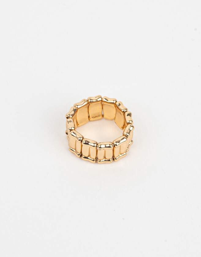 Anillos Medianos y Grandes De metal Anillo Con Elástico - Dorado