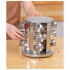 Especiero Redondo Giratorio 16 Frascos De Vidrio Acero Inox Especiero Redondo Giratorio 16 Frascos De Vidrio Acero Inox