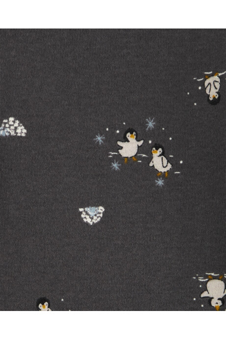 Set tres piezas de algodón, pantalón y dos bodies, diseño pingüino Sin color
