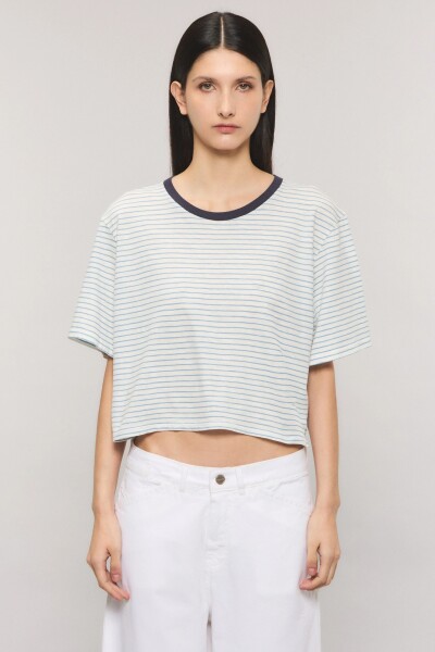 REMERA ST TROPEZ STRIPES KSK Celeste