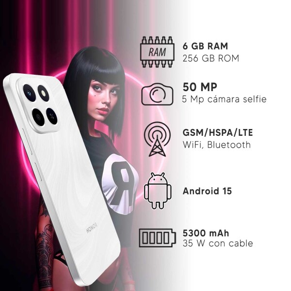 Honor X6c 6gb/256gb 4g Lte + Regalo BLANCO