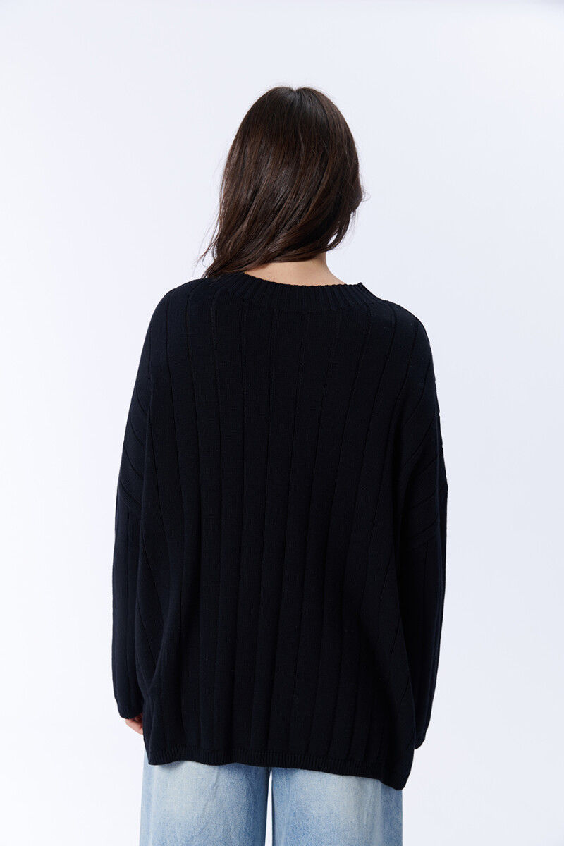 Buzo Punto Oversize Negro
