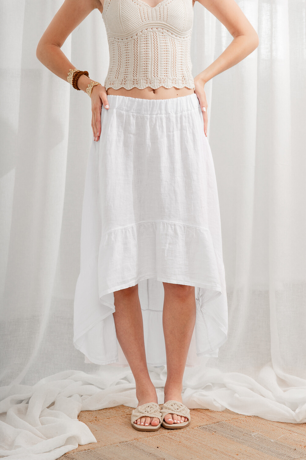 Falda Maddalena Blanco