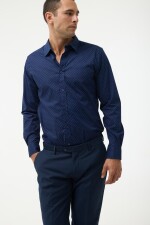 Camisa Algodón con Spandex Fantasía AZUL