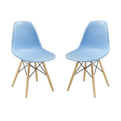 Silla De Comedor Eames Pack 2 Unidades Varios Colores Lumax Azul