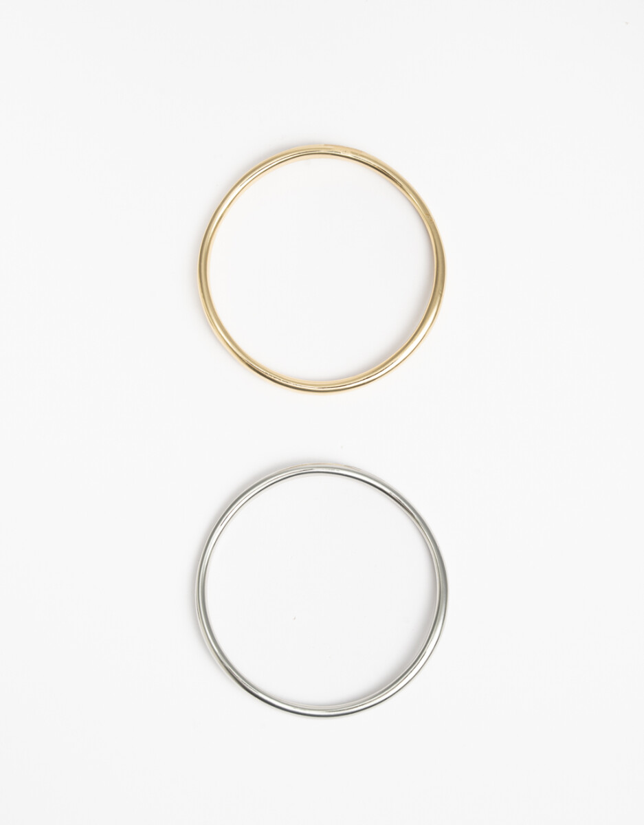 Set De Pulseras Rígidas Biplating 