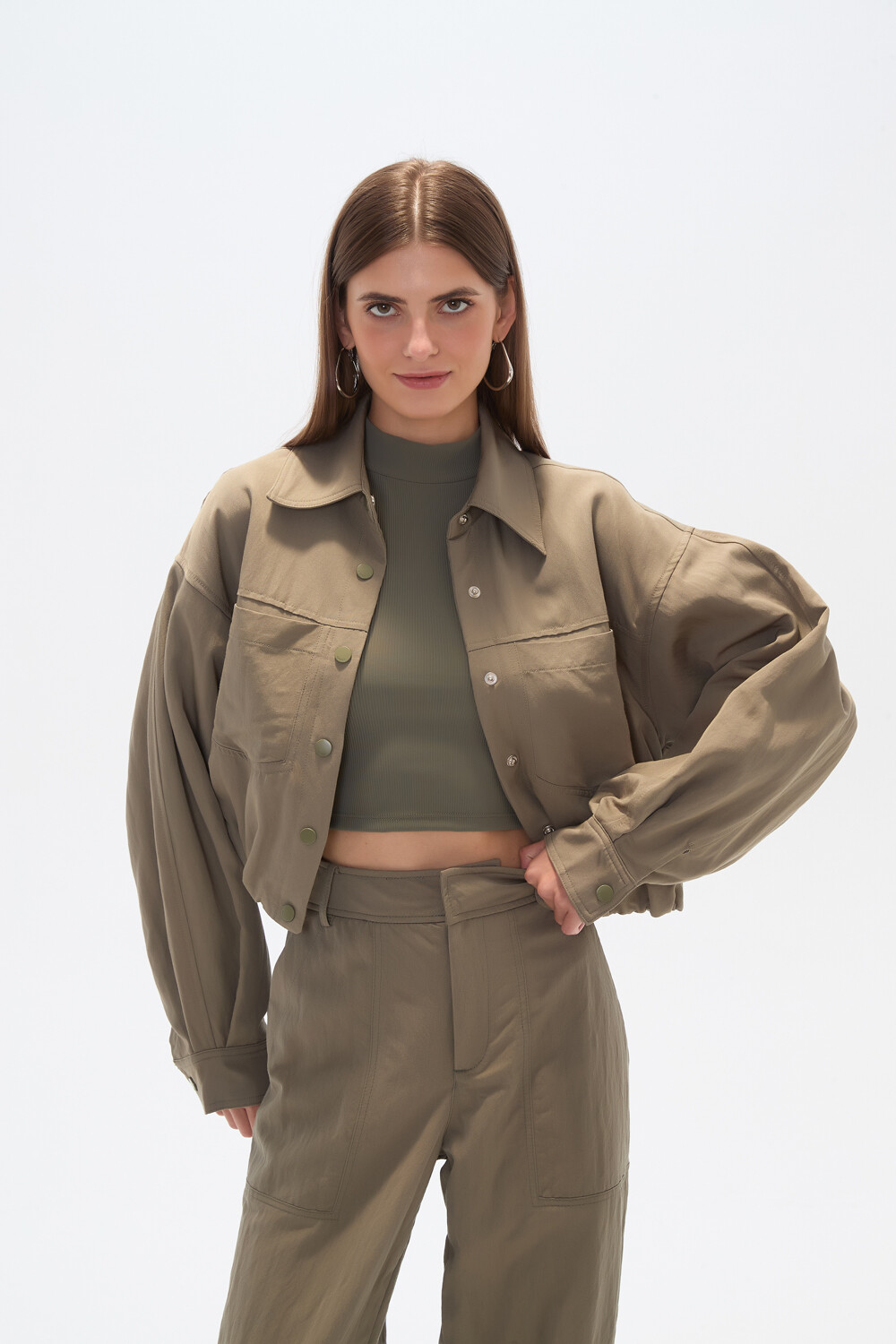 Campera Riuna Verde Oliva Claro