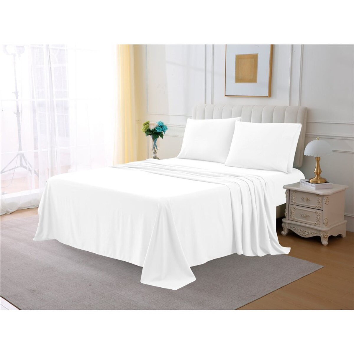 JGO SABANA ALG 144H QUEEN 160x200+35CM BLANCO 