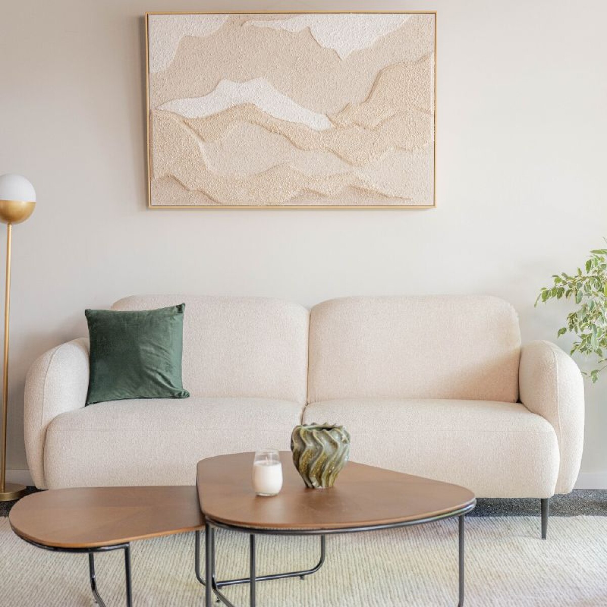 Sofá Giovanni / Beige - 3 cuerpos 