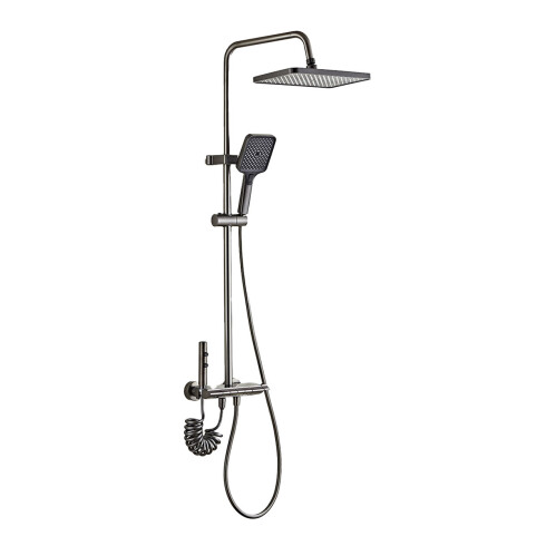 Griferia Barra Ducha Exterior De Aluminio - Color gun metal 000