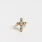 Anillos Medianos y Grandes Religioso Anillo Cruz Con Perla - Dorado