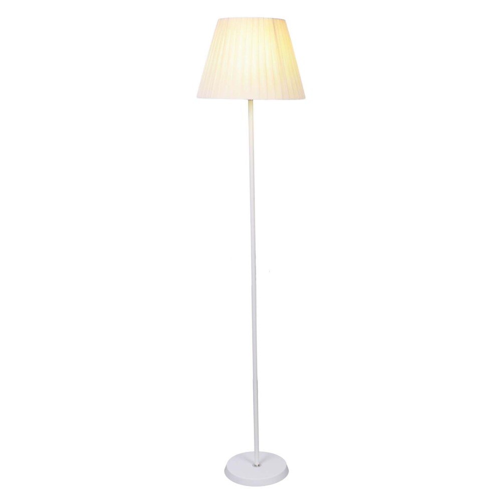 LÁMPARA DE PIE METAL-Y-TELA BLANCO XYF8085