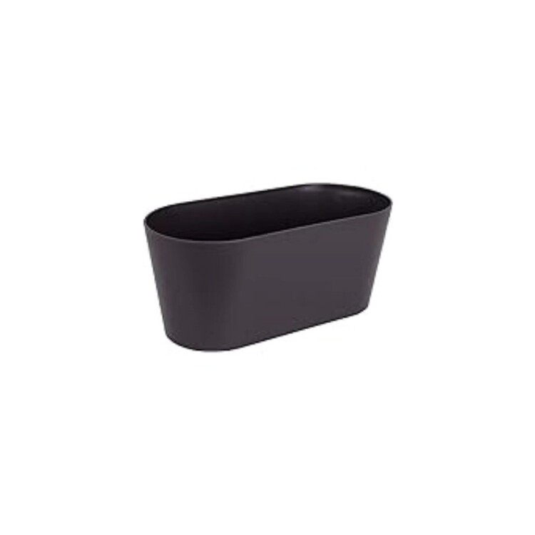 MACETA JARDINERA RECTANGULAR MACCHIA 32CM NEGRO