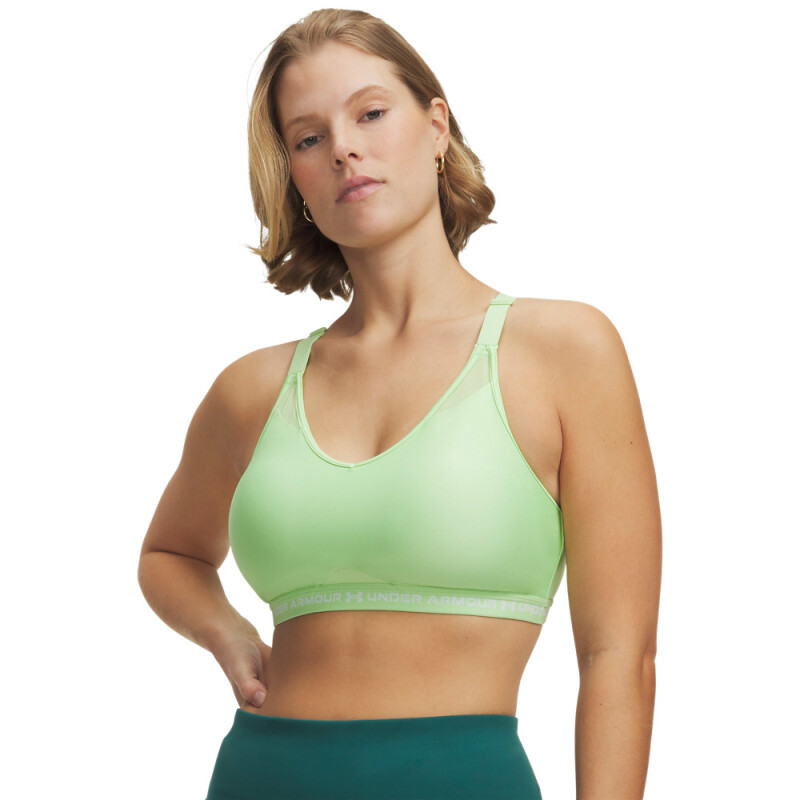 UA Crossback Low Bra-GRN GRN-712