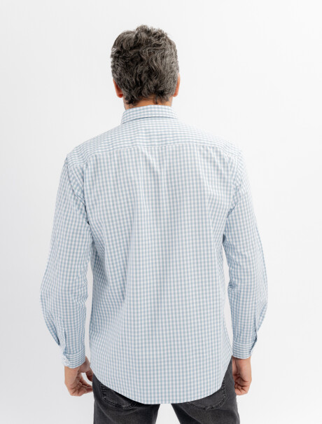 Camisa m/l Hudson turquesa/D4