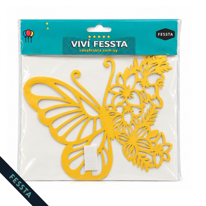 Mariposas Decorativas x 6 Amarillo