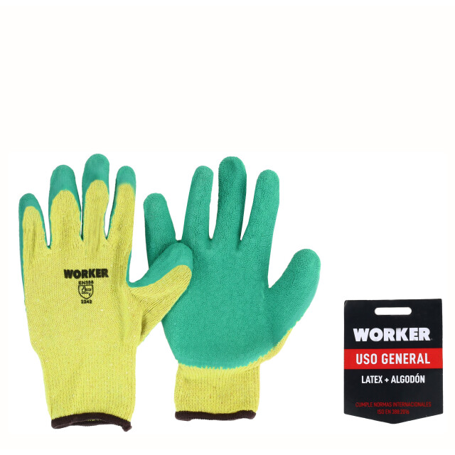Guantes Unisex Laborales Worker de lanilla Multicolor