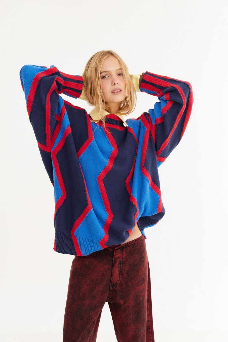 Sweater Track Azul