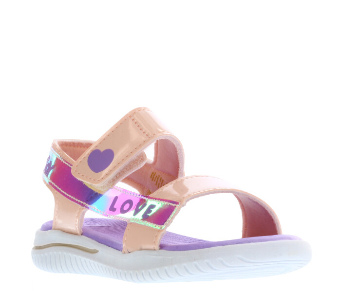 Sandalia LOVE con velcro Nude