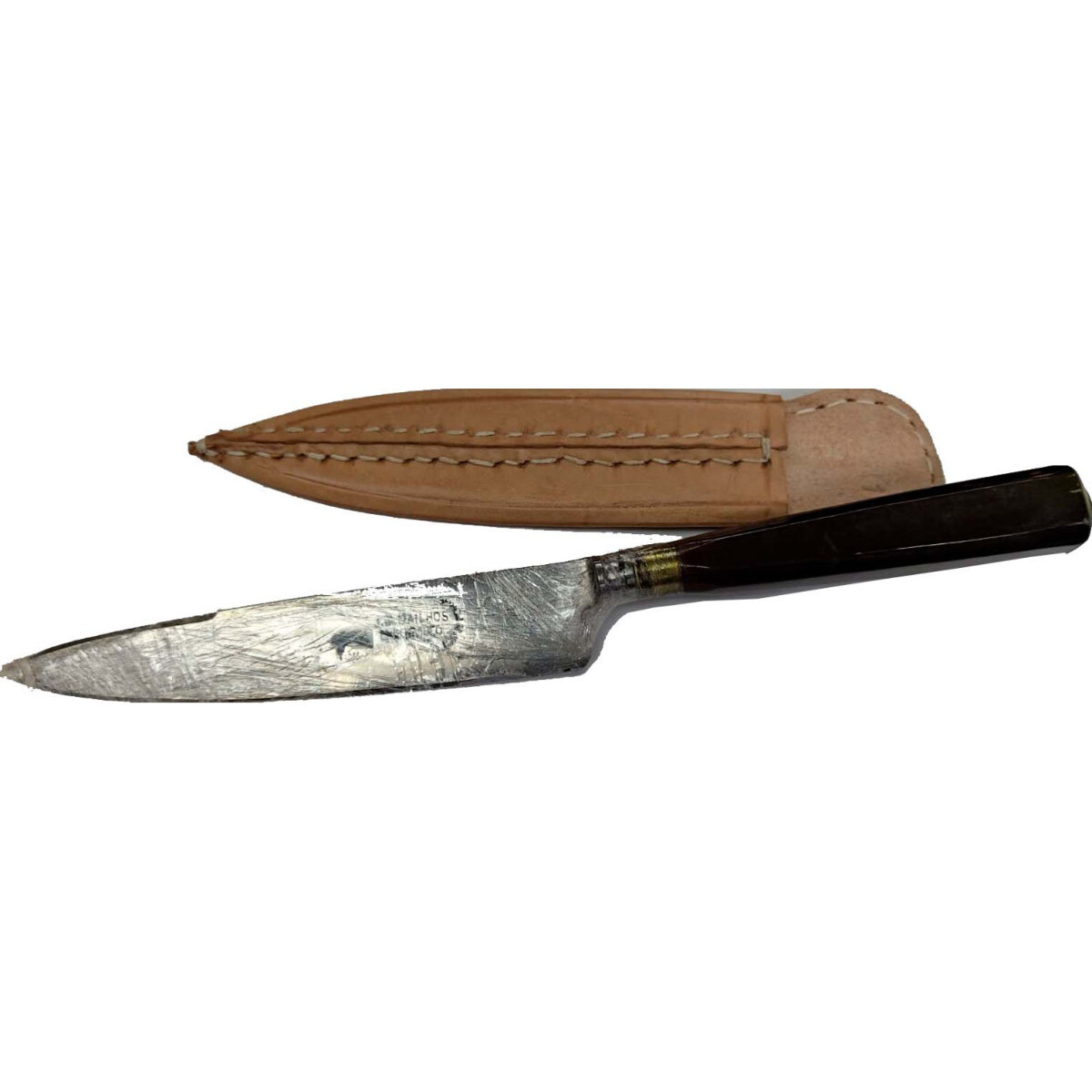 Cuchillo Cazador Linea Dorada Guampa 14cm 