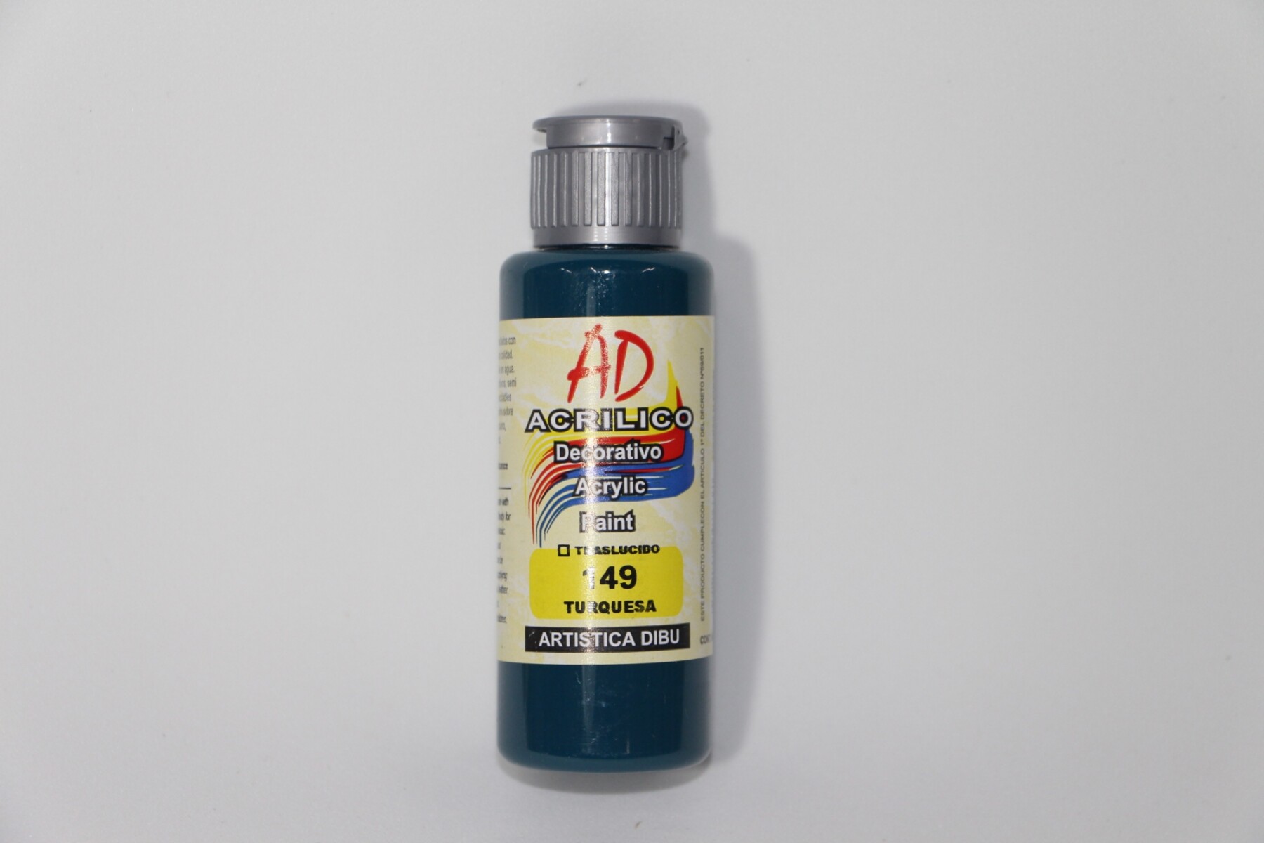 PINTURA ACRILICA ARTISTICA DIBU 60 ML. DIFERENTES COLORES - COLOR TURQUESA 149 