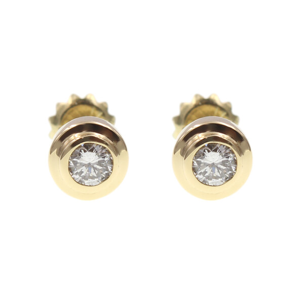 Caravanas Nathalie en oro amarillo 18k con brillantes Caravanas Nathalie en oro amarillo 18k con brillantes