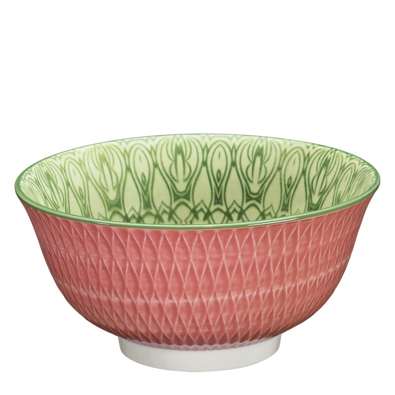 Bowl AMICI rombos rosas 18 cm Bowl AMICI rombos rosas 18 cm