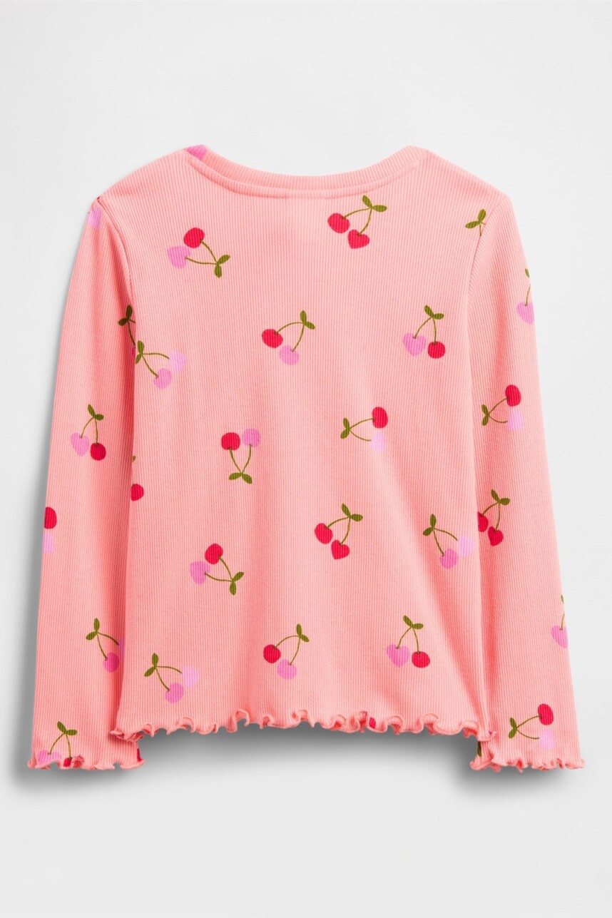 Remera Rib Toddler Niña Creamy Coral