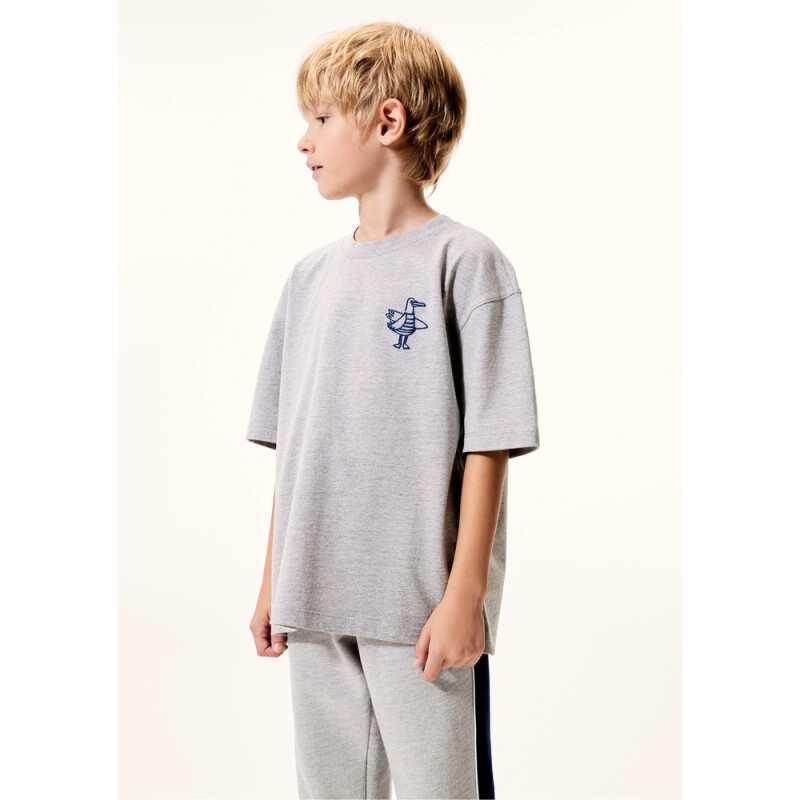 CAMISETA MM MASC CINZA MESCLA