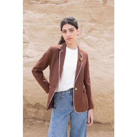 Blazer Cipra Short Linen Chocolate