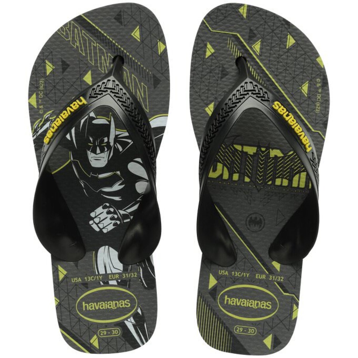 Sandalias Infantiles Havaianas Kids Max Heroes - Negro - Amarillo 
