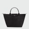 Longchamp -Cartera Longchamp plegable de nylon con cierre y asa corta, Le pliage green M 0