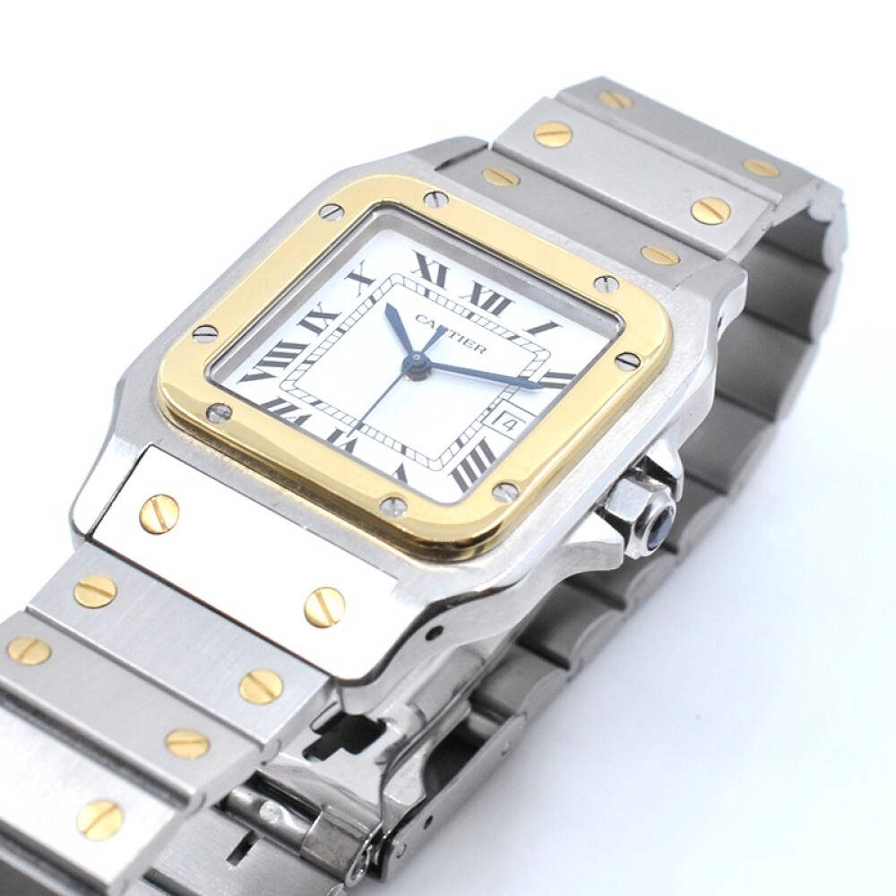 Cartier Santos Carree 2961 Automático 29 mm acero y oro , esfera blanca y números romanos con estuche Cartier Santos Carree 2961 Automático 29 mm acero y oro , esfera blanca y números romanos con estuche