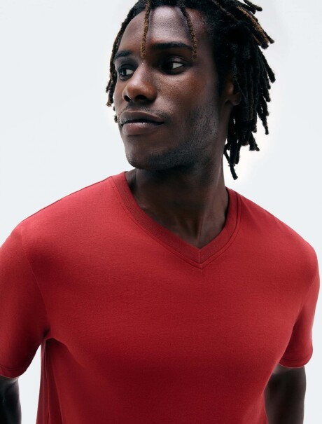 CAMISETA BÁSICA UNISSEX ROJO