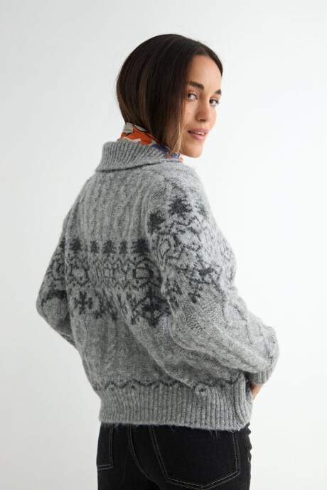 SACO BARILOCHE C/CUELLO GRIS