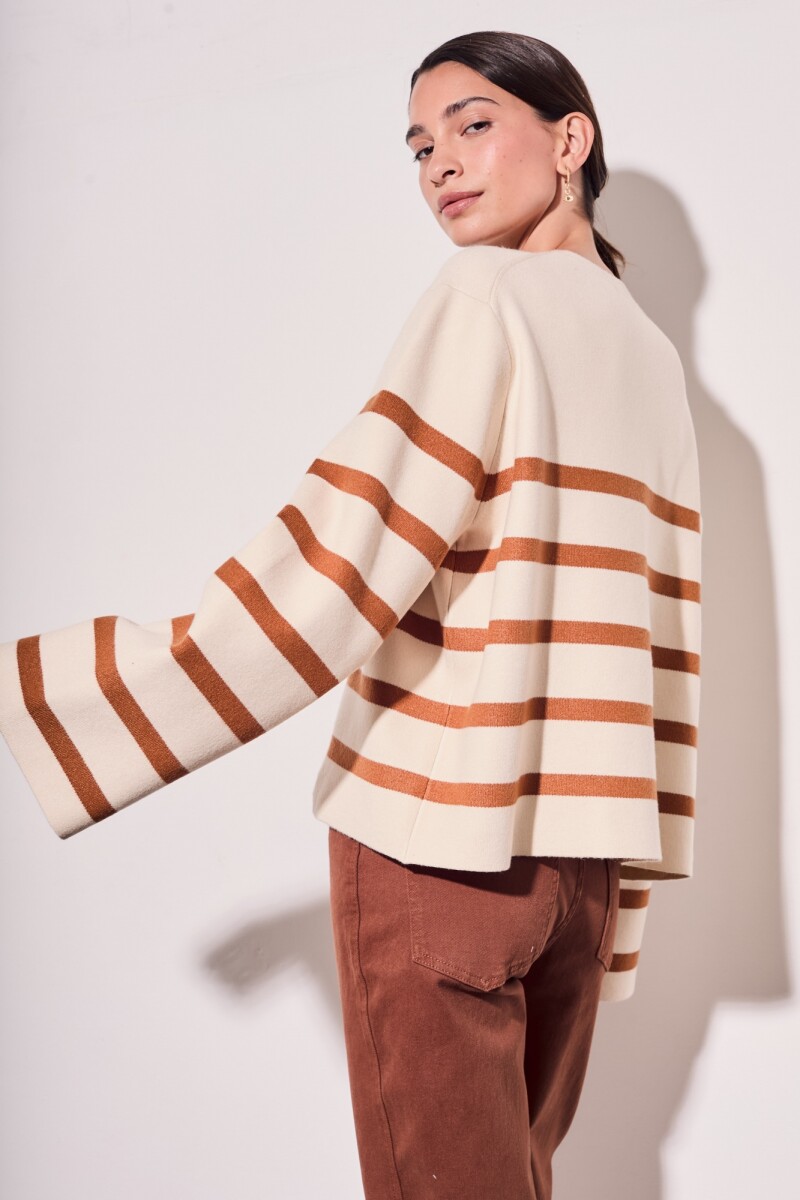 Sweater Rayado Camel