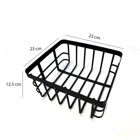 Cesto Frutero en Acero Organizador Multiuso de Cocina Hogar Negro