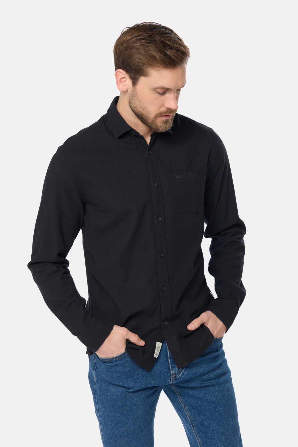 CAMISA DE LINO Negro