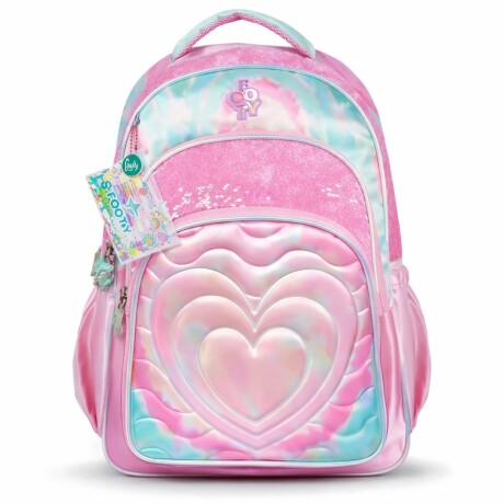 MOCHILA FOOTY CORAZON 18" ROSADO